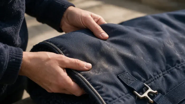 Pferdedecke wird professionell materialschonend gereinigt